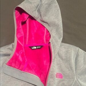 The North Face Haldee Fleece Lined Jacket Women’s Large Gray/Hot Pink